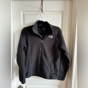 North face black fleece zip up M